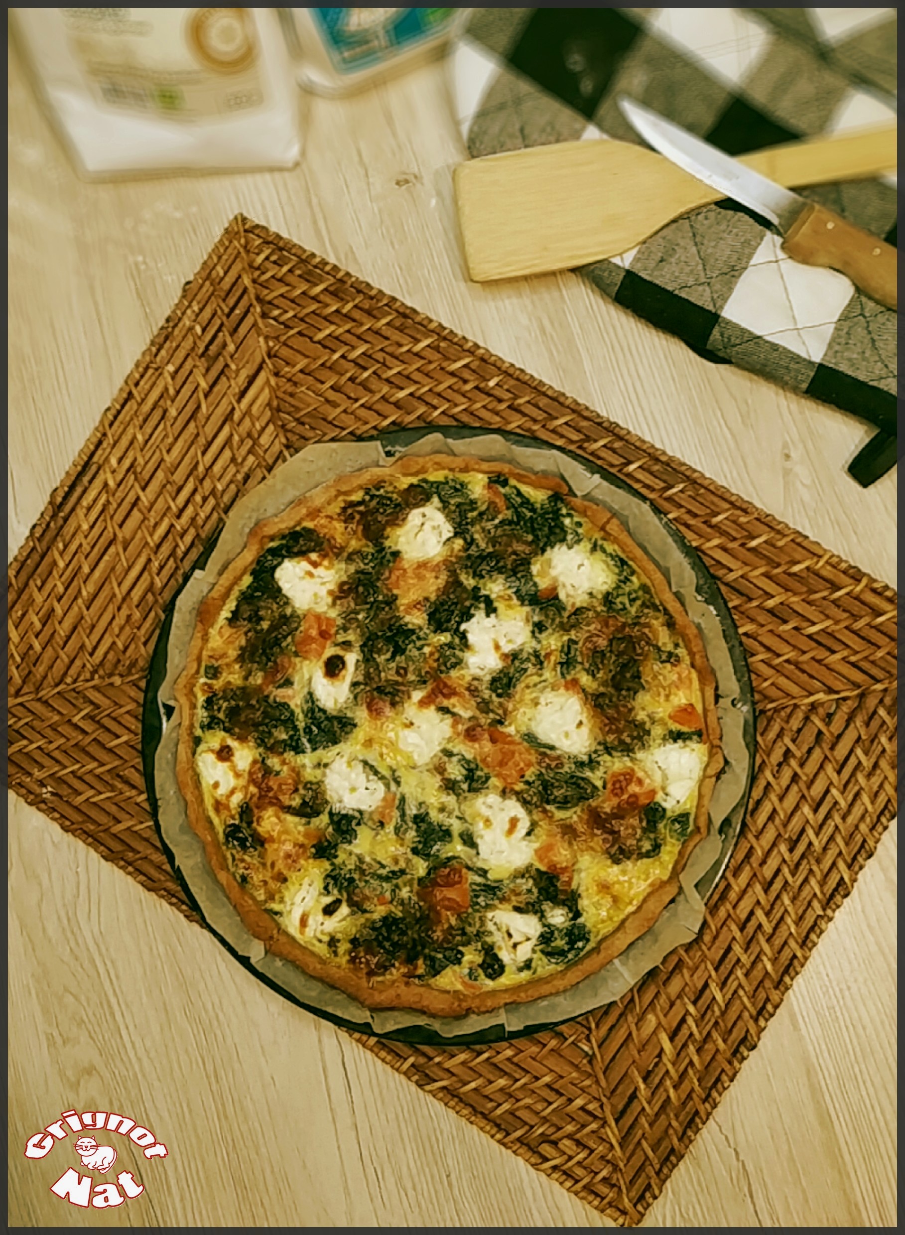 Quiche Pinards Ch Vre Et Truite Fum E Recette Ig Bas Grignot Nat