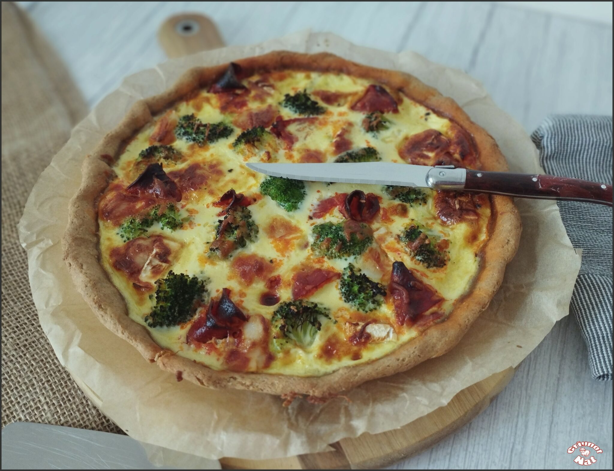 quiche brocoli chorizo et chèvre IG Bas Grignot Nat