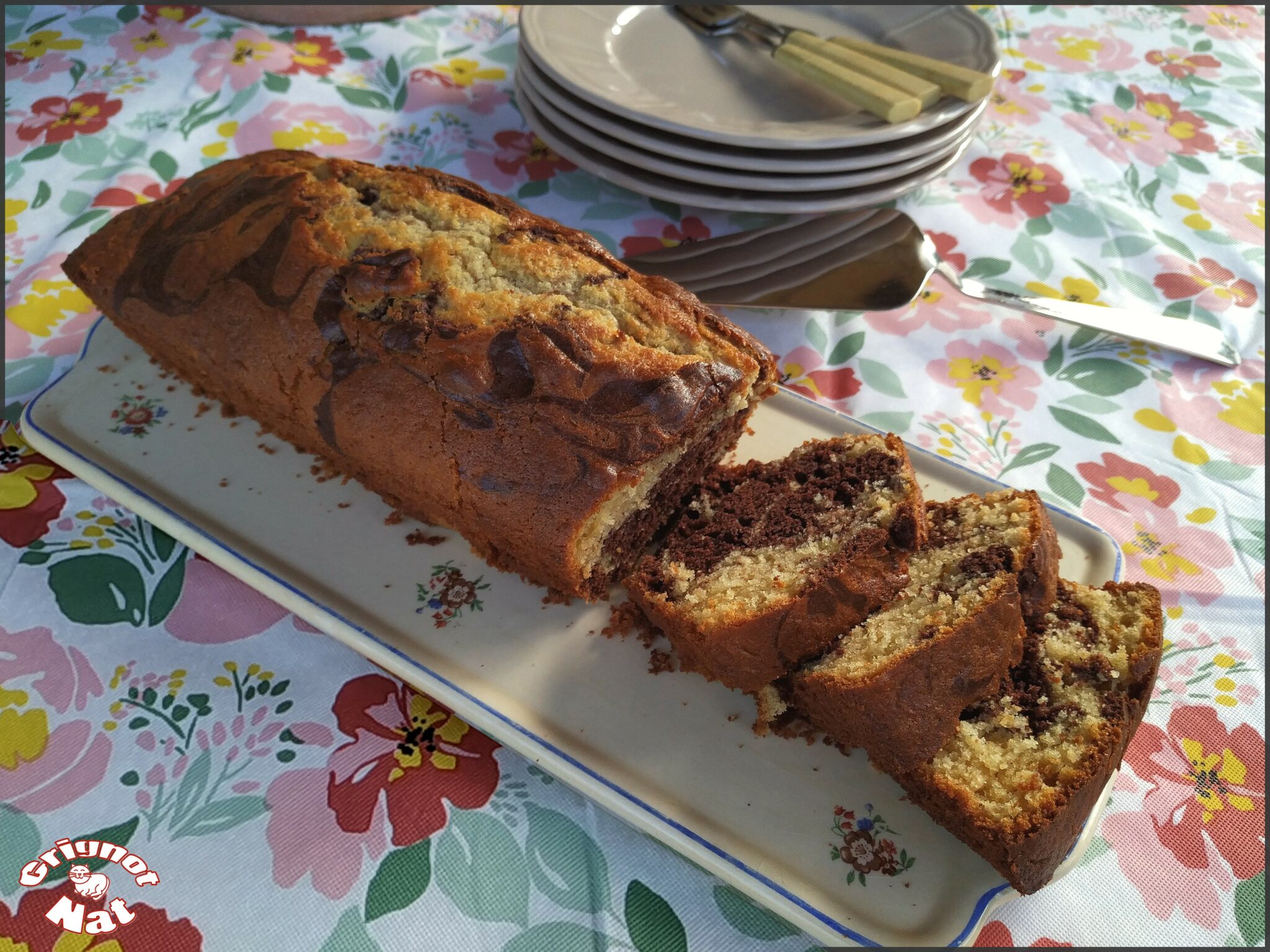 Cake Marbré Au Chocolat - Grignot-Nat - Cakes Sucrés