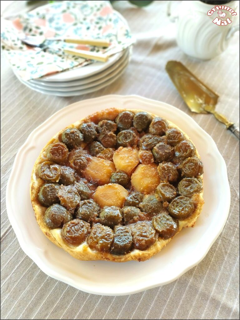 tarte tatin aux prunes et aux pommes