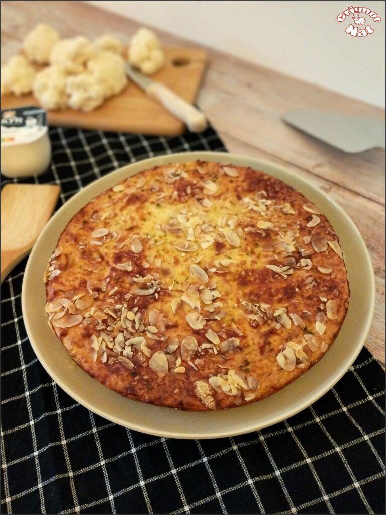 gâteau de chou fleur au skyr et parmesan