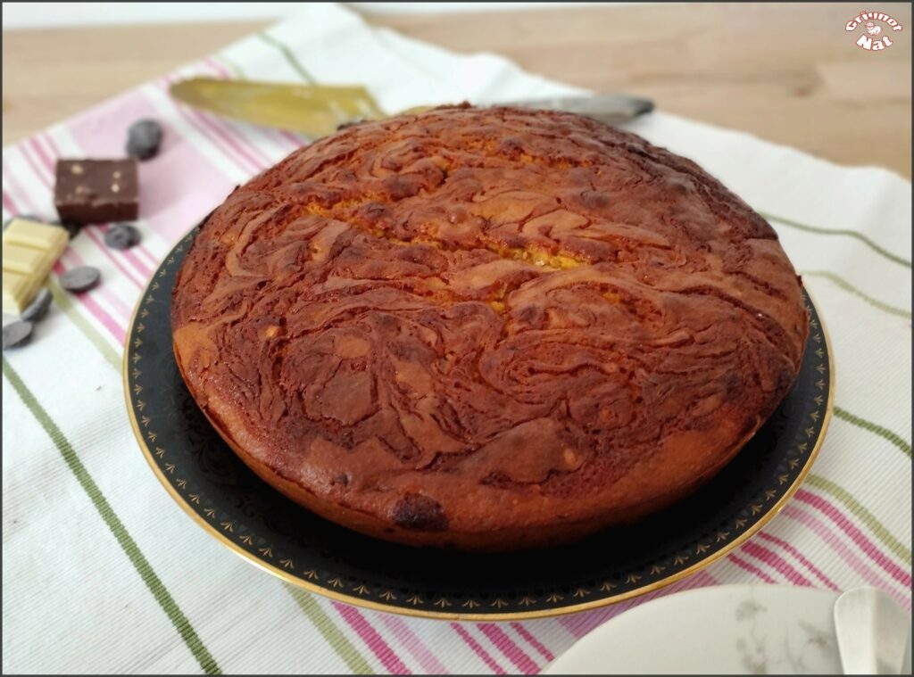 gâteau au yaourt et amandes aux trois chocolats 2